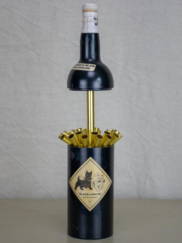 Black and White Whisky cigarette holder music bottle