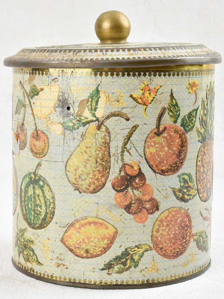 Colorful 1930s English biscuit tin