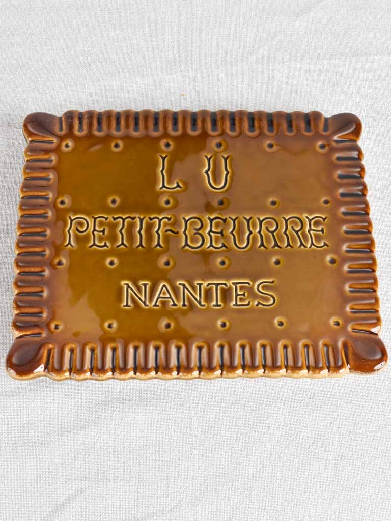 1960s 'Lu Petite beurre' biscuit advertising sign 8¼" x 9¾"