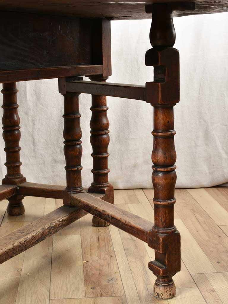 Seventeenth-Century Walnut Table in Kitchen Setting
