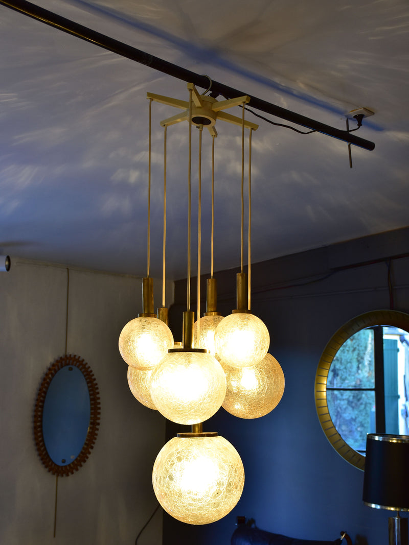 Vintage Italian chandelier with seven glass balls