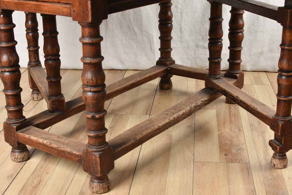 Walnut French Table With Central Drawer