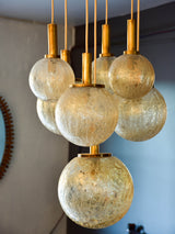 Vintage Italian chandelier with seven glass balls