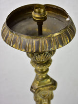 19th Century French altar candlestick lamp base 27¼"