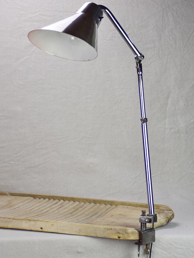 Original KI E KLAIR articulated industrial clamp lamp