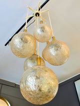 Vintage Italian chandelier with seven glass balls