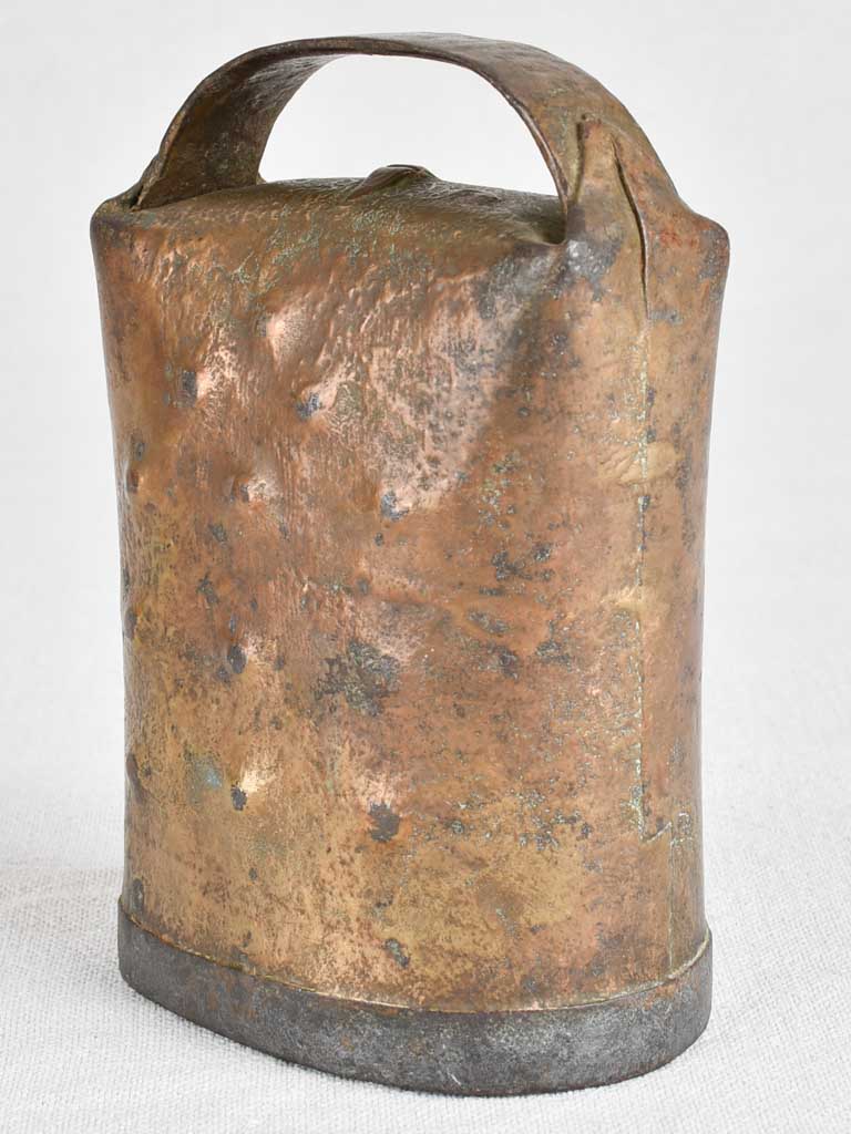 Antique French goat bell hammered texture 7"