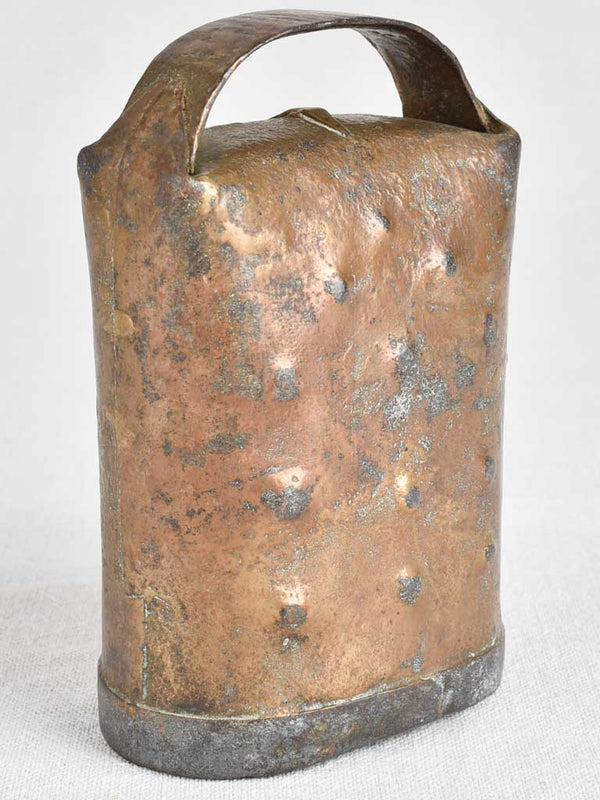 Antique French goat bell hammered texture 7"