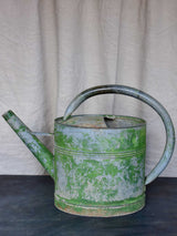 Early 20th Century watering can with green patina