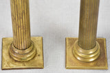 Brass Square topped boutique pedestals