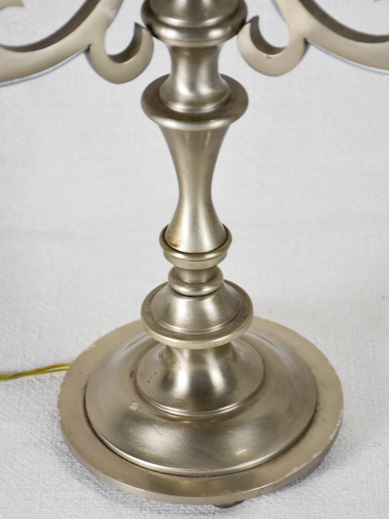 Pair of 1950s French candlestick lamps - 3 lights