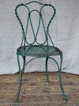 Pair of 19th Century French garden chairs - twisted wrought iron