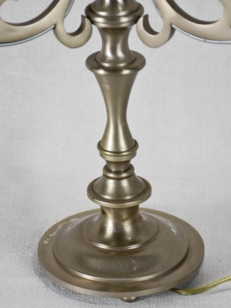 Pair of 1950s French candlestick lamps - 3 lights
