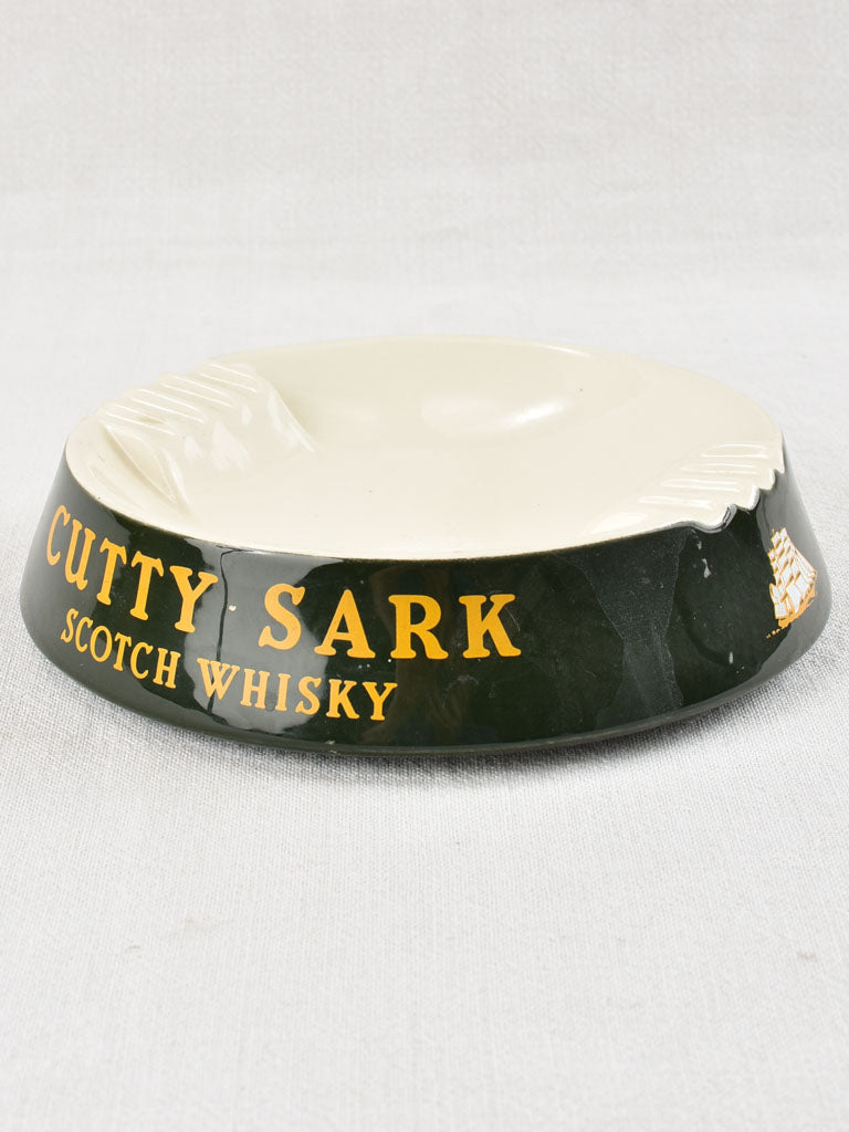 Antique Cutty Sark branded whisky ashtray