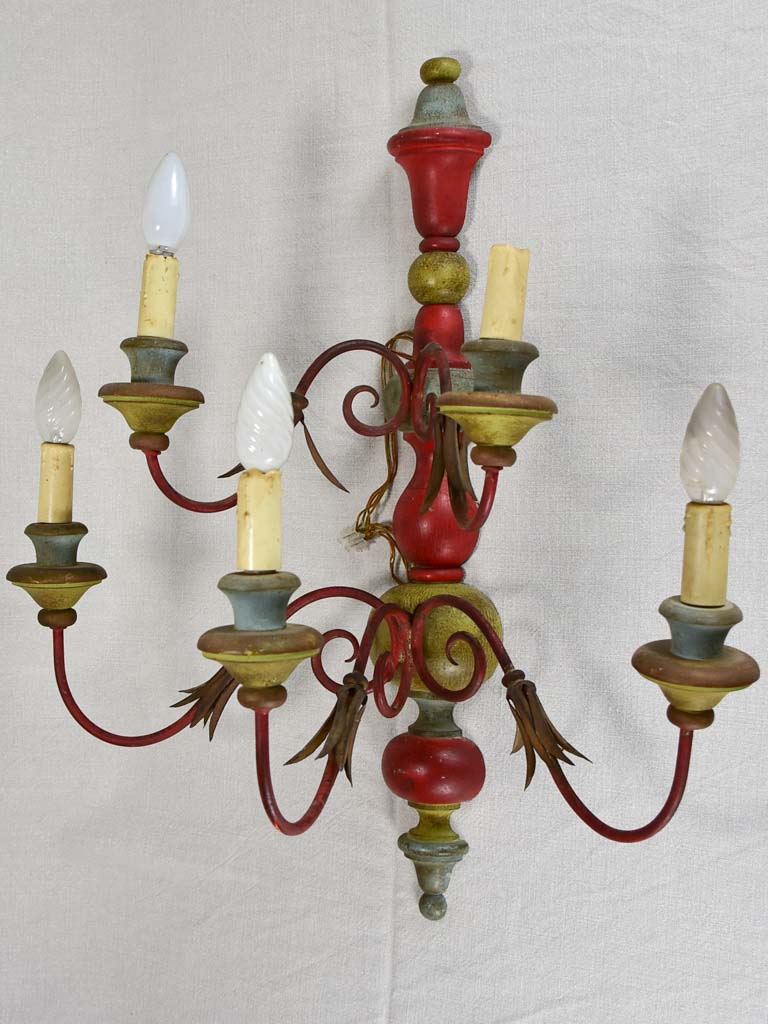 Pair of vintage Italian wall sconces / appliques 25½"