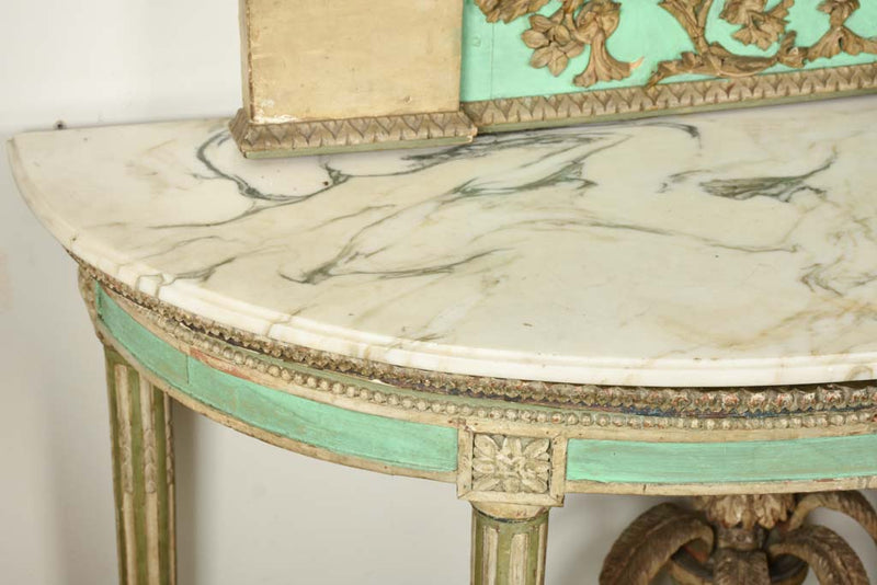 Noble demilune console from northern Italy