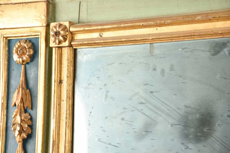 Navy and sage Period mirror