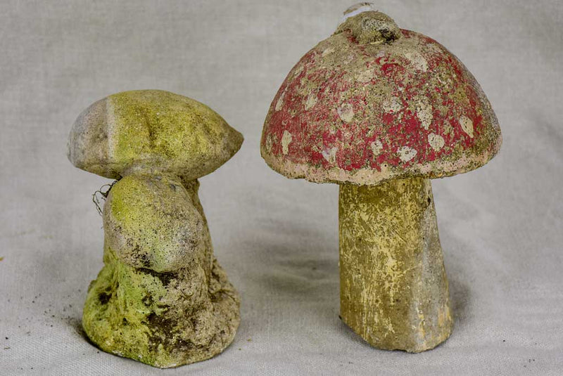 Early 20th Century cement mushrooms