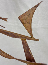 Mid century iron sculpture of a mermaid 25½"