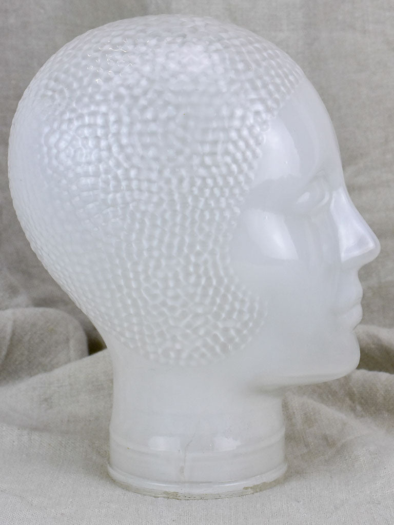 Early 20th Century opaque glass head