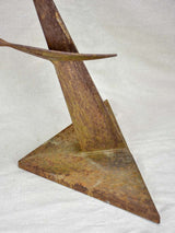 Mid century iron sculpture of a mermaid 25½"