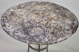 Antique French metal garden table with original patina - round