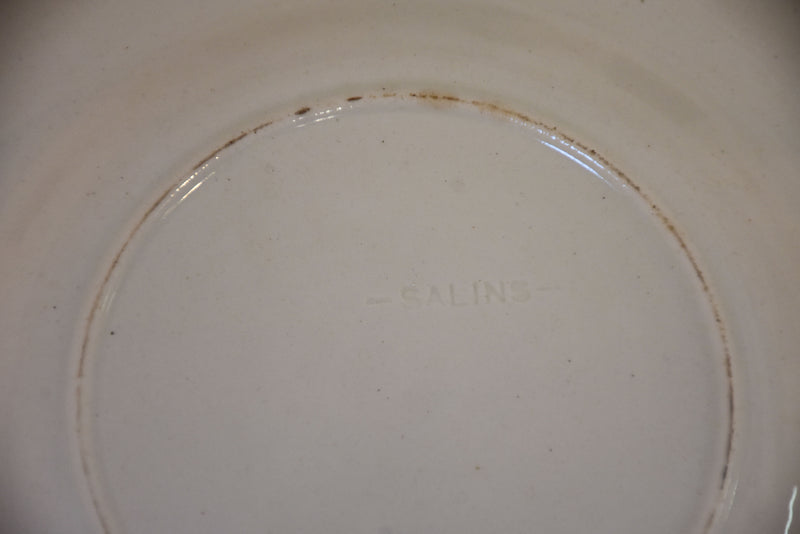 11 French faïence earthernware plates with country scene