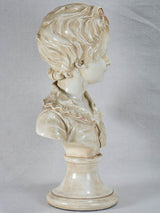 Classic beige glazed terracotta bust