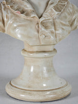 Artistic beige clay bust of child
