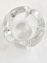 Floral-patterned Daum crystal ashtray 1960s