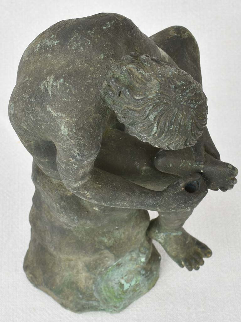 Early 20th century bronze statue Boy with Thorn / Spinario / Fedele 11½"