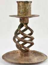 Perforated spiral style antique candlestick