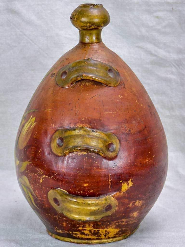 Napoleon III conscience jug with hand painted tulips