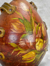 Napoleon III conscience jug with hand painted tulips