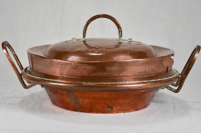 Late nineteenth-century French copper casserole or daubiere