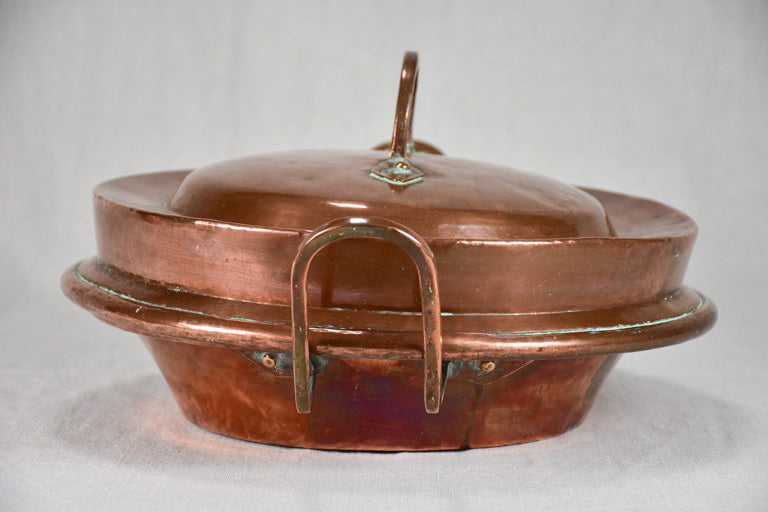 Late nineteenth-century French copper casserole or daubiere
