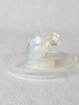 Opalescent finish Lalique glass ring tray