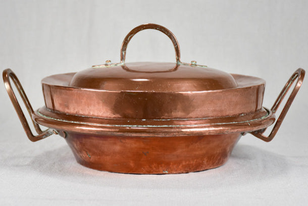 Late nineteenth-century French copper casserole or daubiere