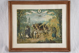 RESERVED LF Early twentieth-century French lithograph - animal procession 17¾" x 21¾"
