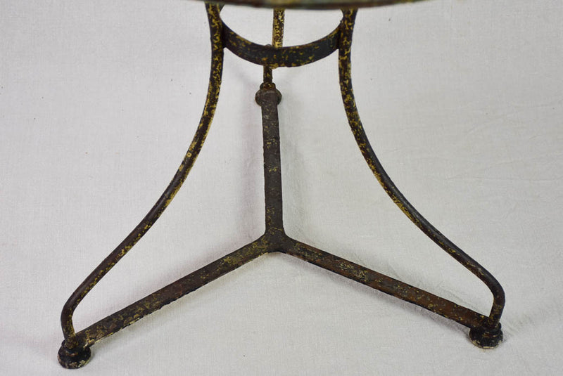 Late 19th century French garden table with original patina 28" diameter
