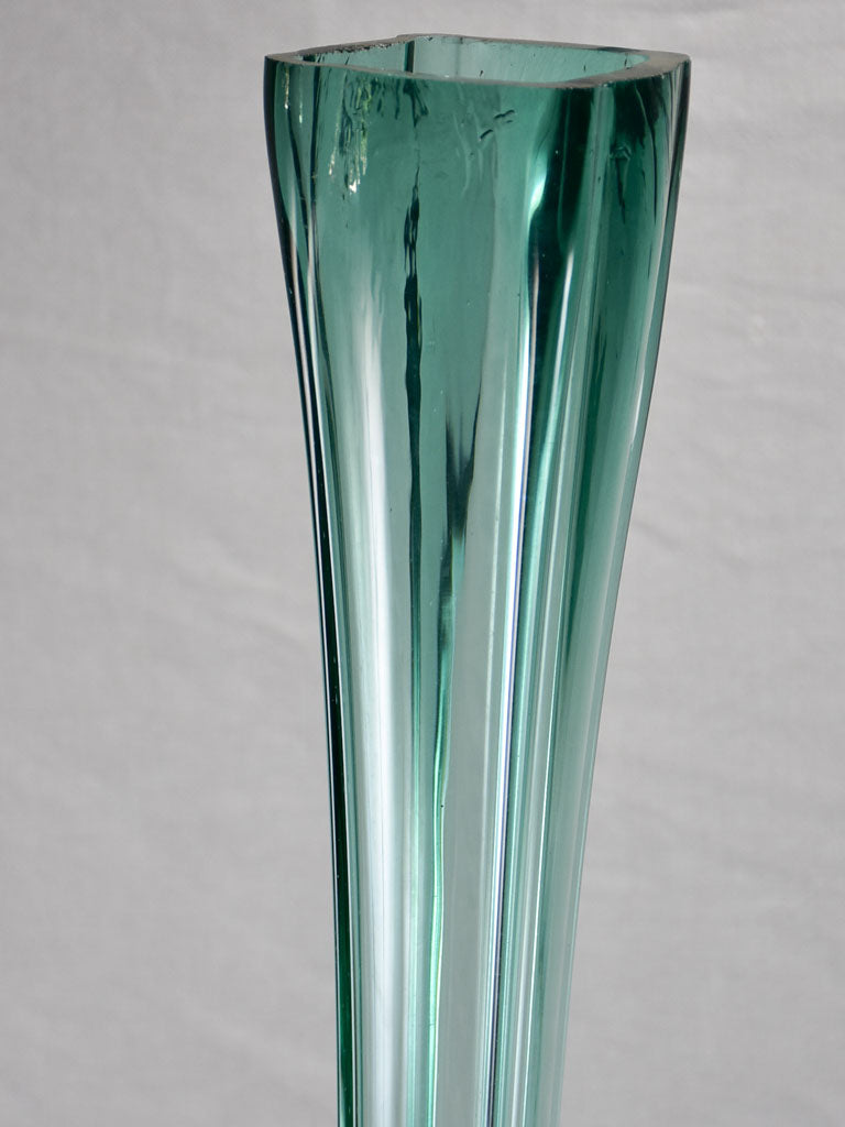 Tall green glass florist's vase - 40¼"