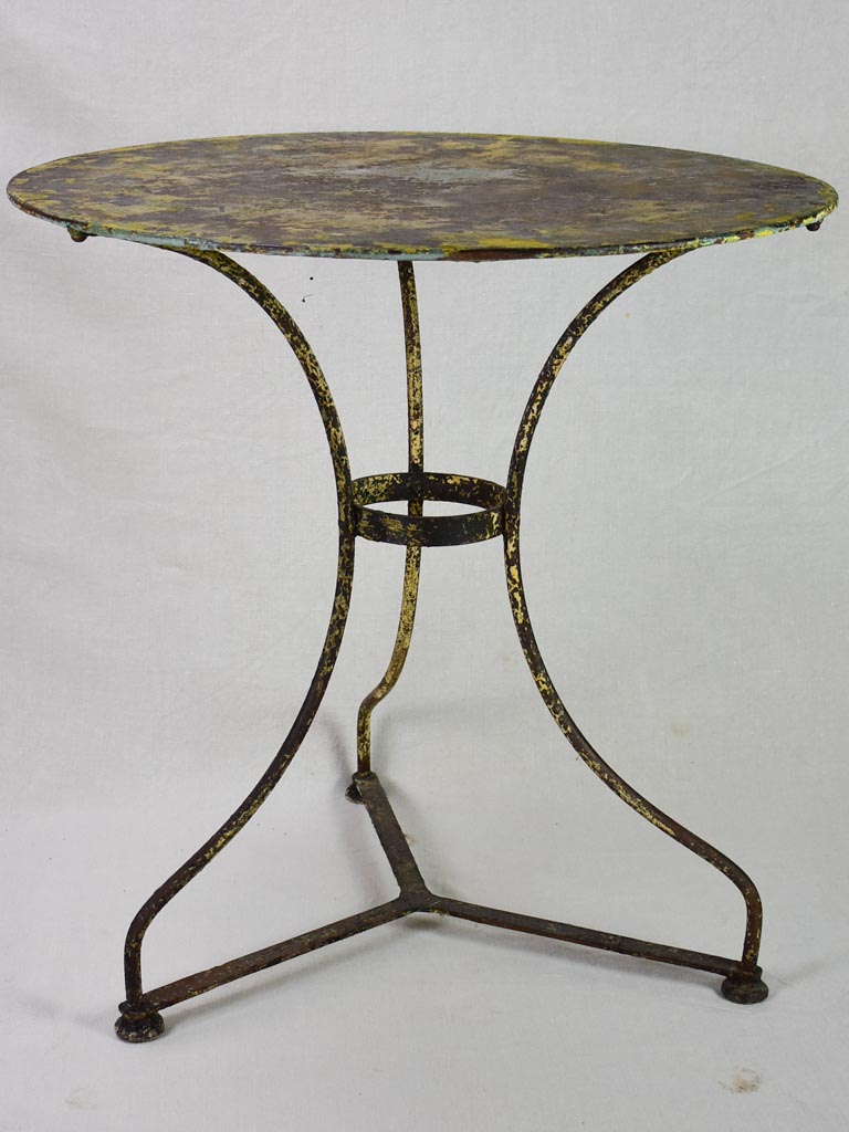 Late 19th century French garden table with original patina 28" diameter