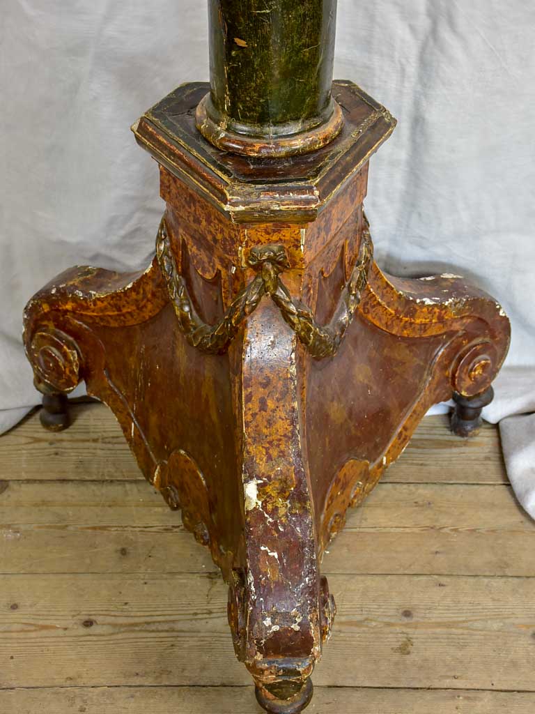 Aged Traditional Column Candle Holder