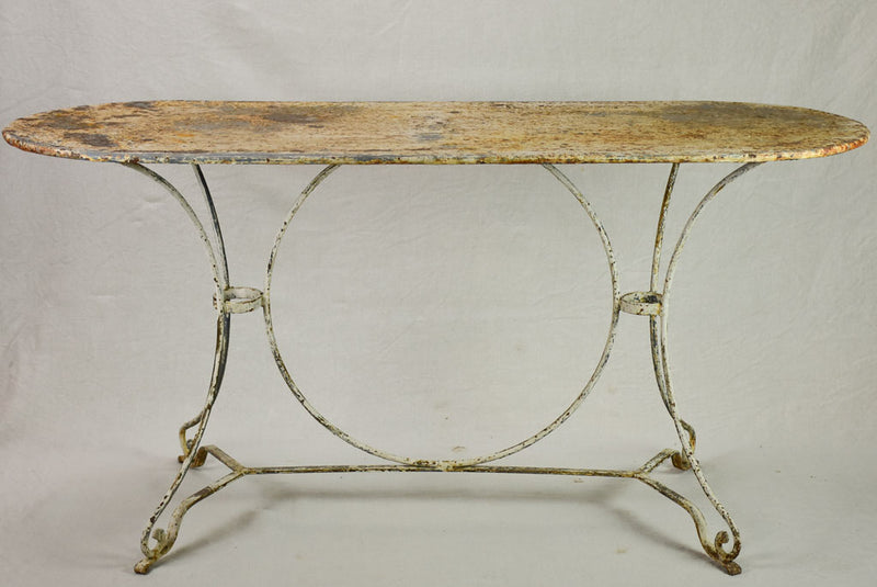 Rare double metal garden table from the 1950's
