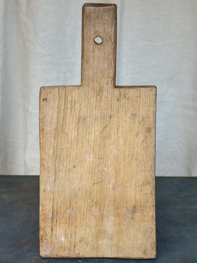 Large antique French cutting board with long handle 21 ¼''