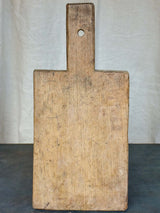 Large antique French cutting board with long handle 21 ¼''
