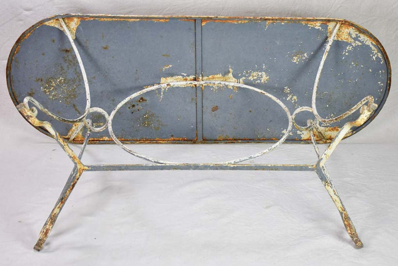 Rare double metal garden table from the 1950's