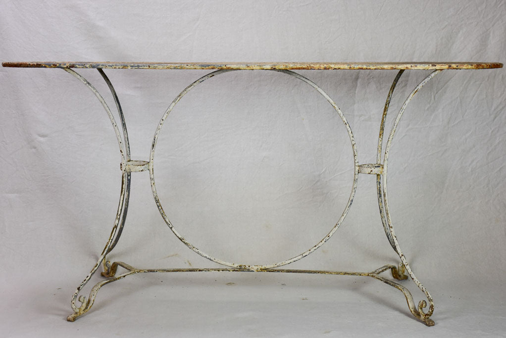 Rare double metal garden table from the 1950's