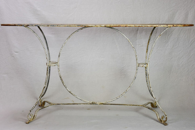 Rare double metal garden table from the 1950's