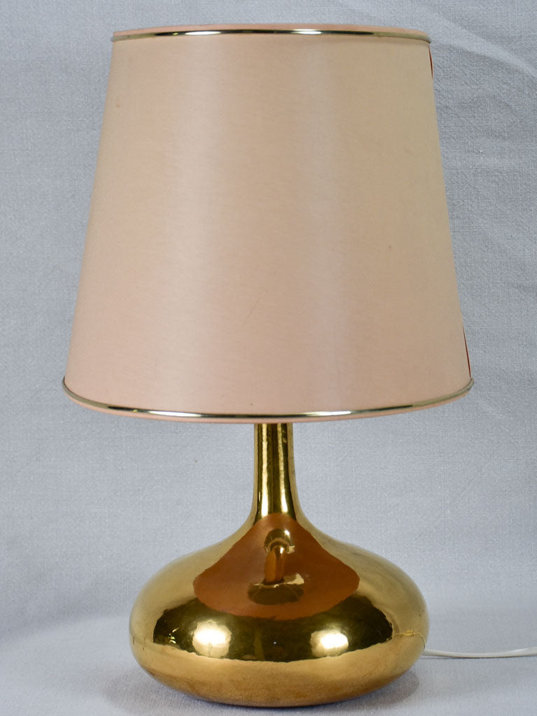 Vintage lamp with gold glass base - 19"